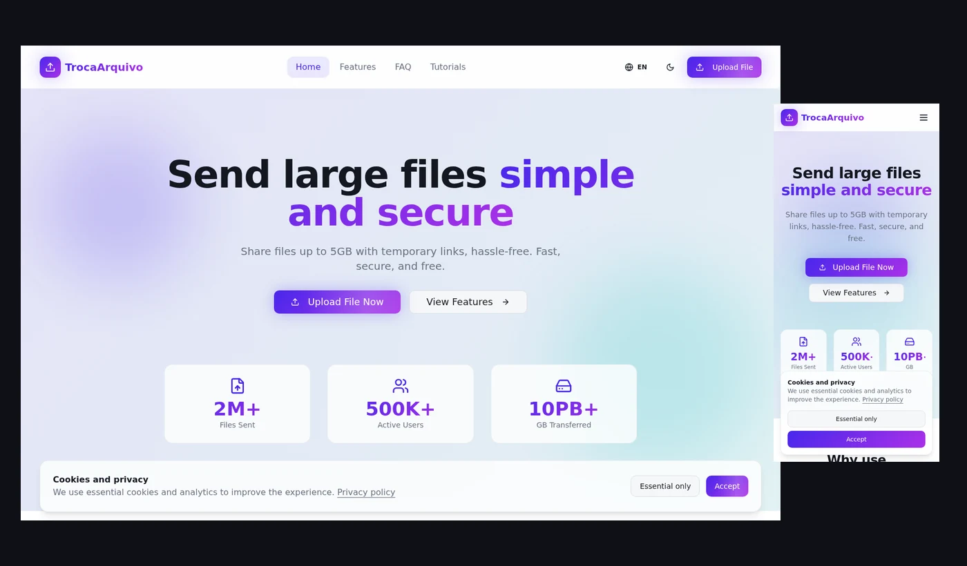 Exemplo visual de plataforma escalável com foco em confiabilidade